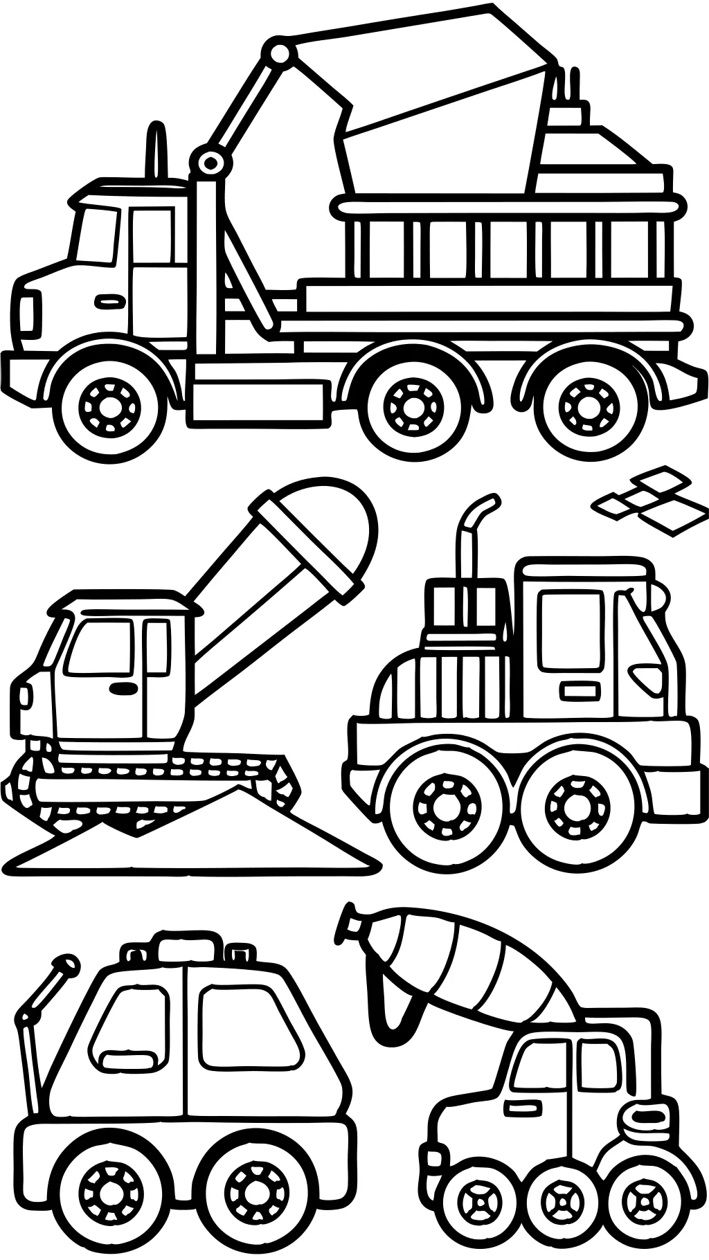 coloriages camions de construction